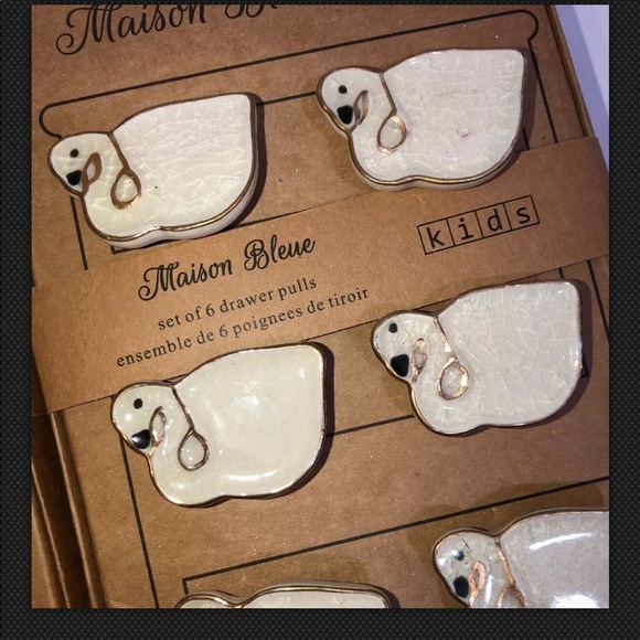 12x White Gold Swan Cabinet Drawer Knobs Pulls - Picture 4 of 8